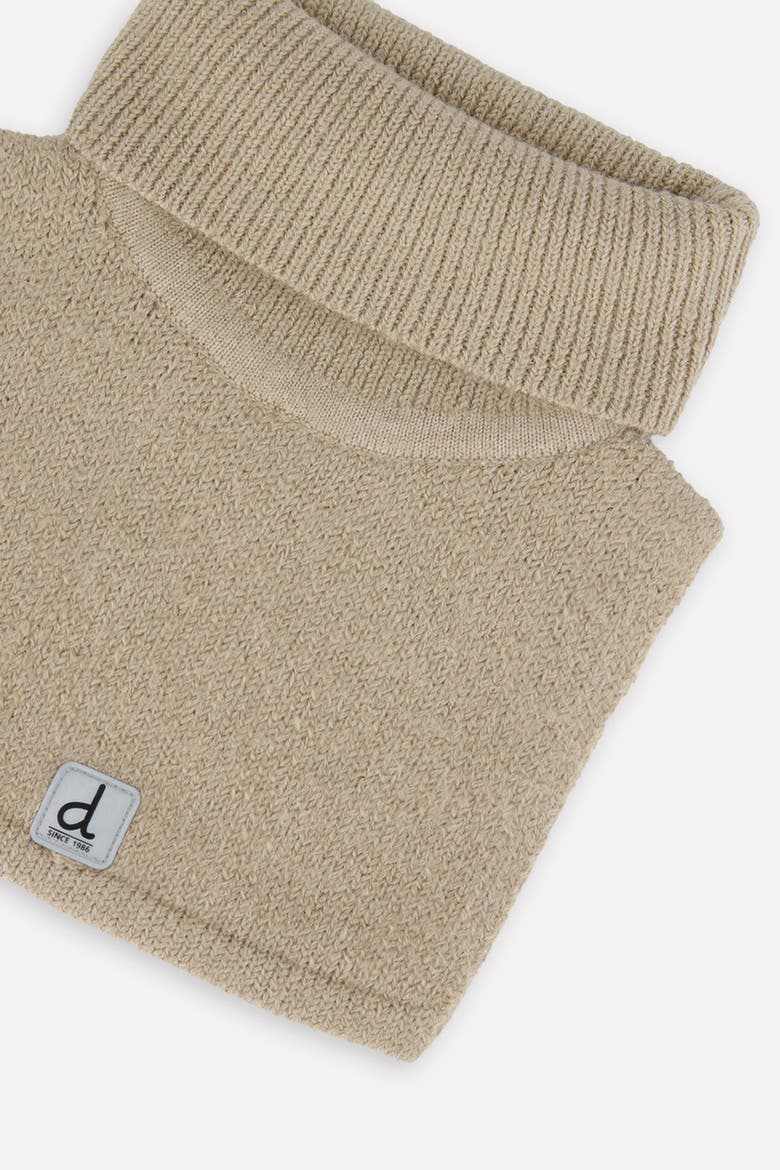 Knit Fleece Lined Foldover Turtle Neckwarmer, Alternate, color, Light Taupe