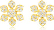 SUZY LEVIAN DIAMONDS 14K Gold Pavé Diamond Snowflake Stud Earrings