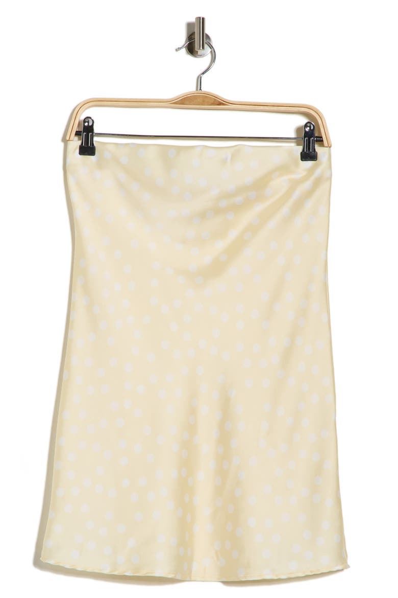 Polka Dot Strapless Tunic Top, Alternate, color, BUTTER