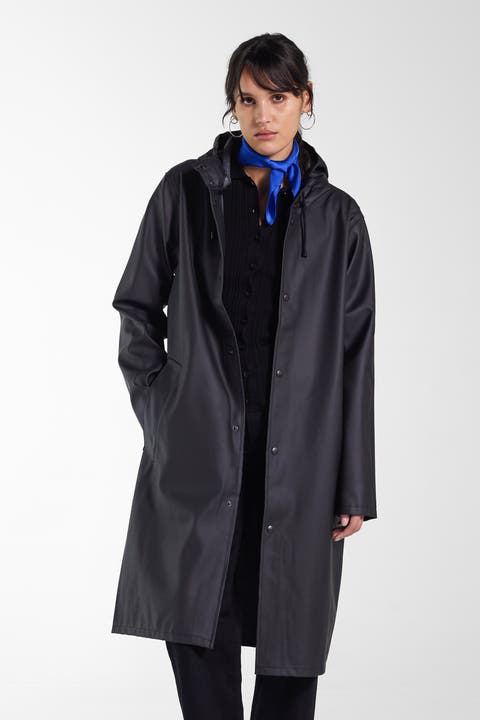 Stockholm Hooded Long Raincoat