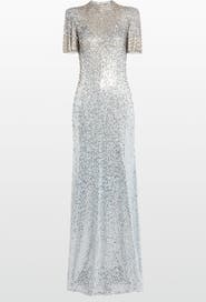 Jenny Packham Jourdain Sequin-Embellished Gown