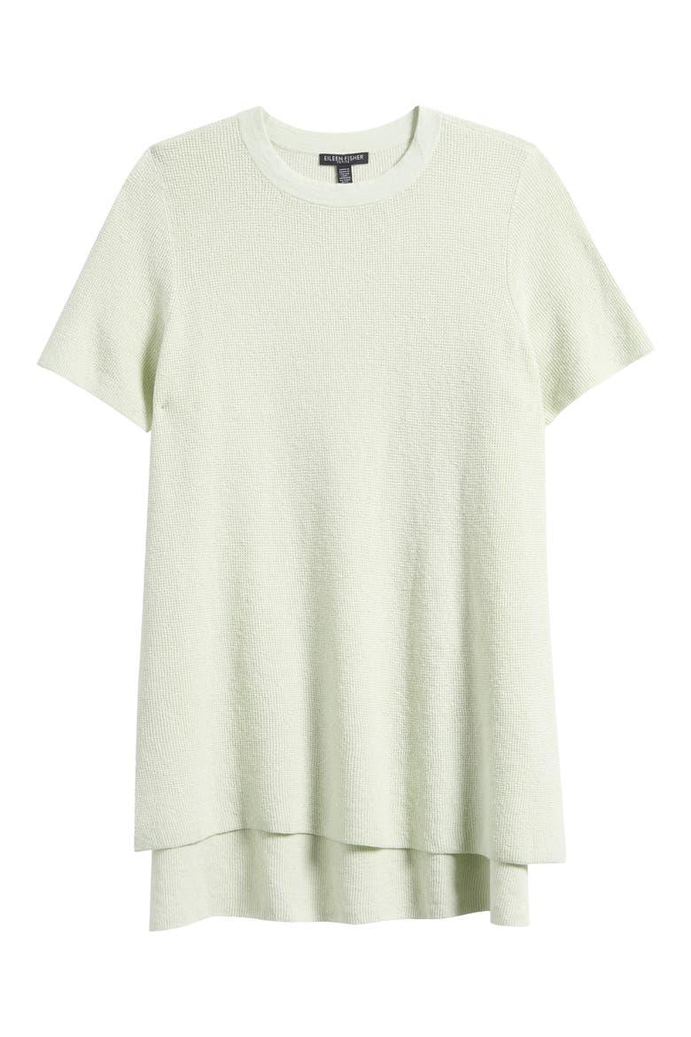 Short Sleeve Organic Linen Blend Tunic Sweater, Alternate, color, MIST