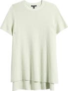 Eileen Fisher Short Sleeve Organic Linen Blend Tunic Sweater