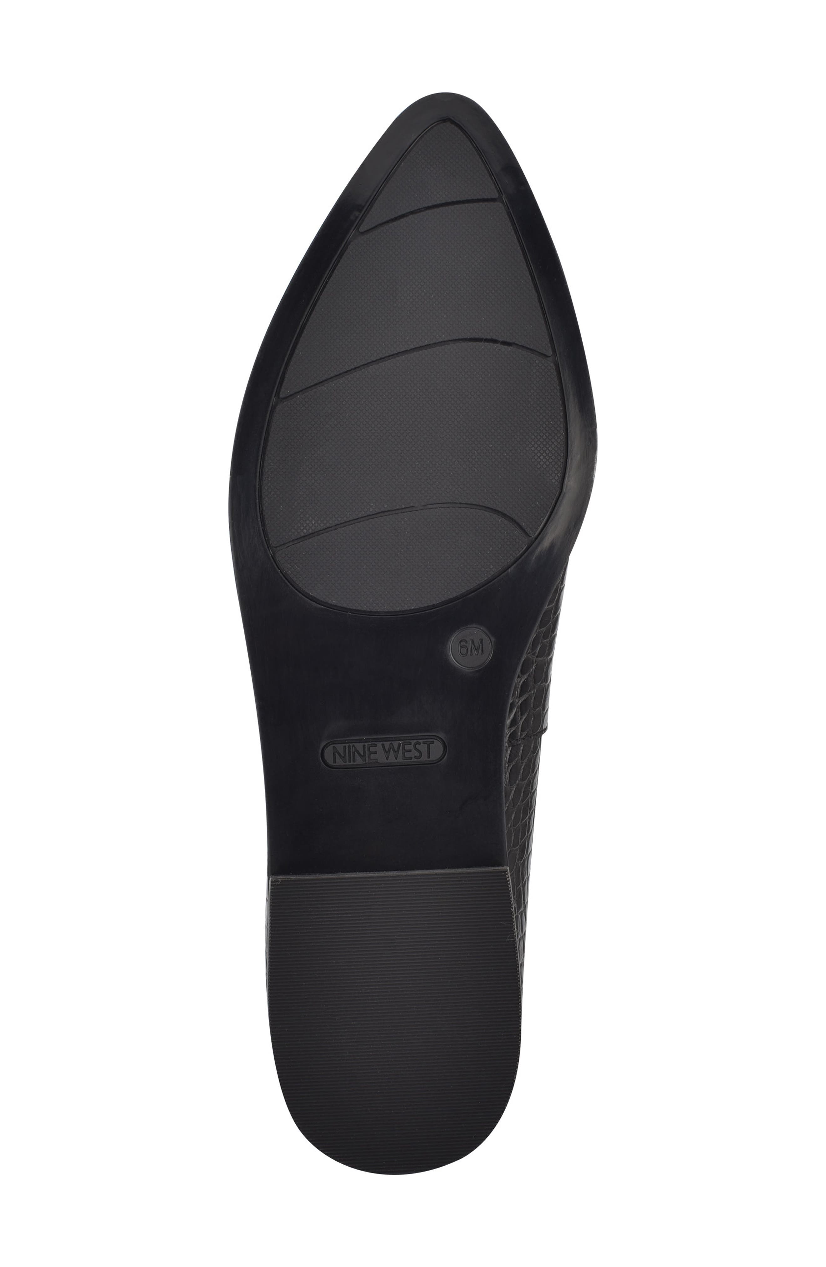 Nine West Zolee Croc Embossed Faux Leather Loafer, Alternate, color, 