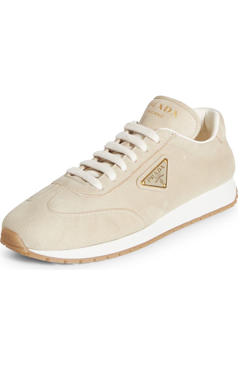 Prada Triangle Logo Low Top Sneaker, Main, color,