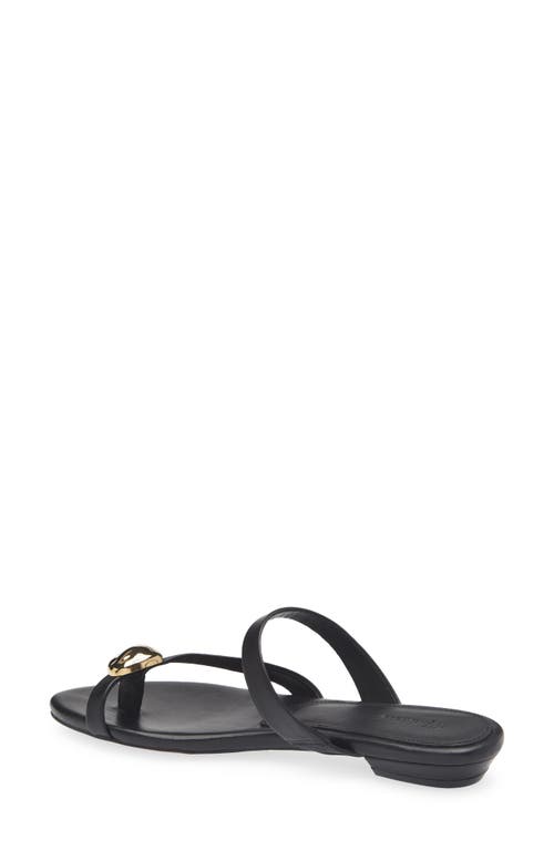 Madewell The Mila Hardware Toe Loop Slide Sandal In True Black