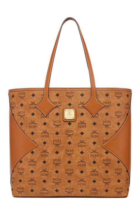 Large Dia Shopper in Visetos Leather Mix