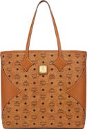 MCM Large Dia Shopper in Visetos Leather Mix