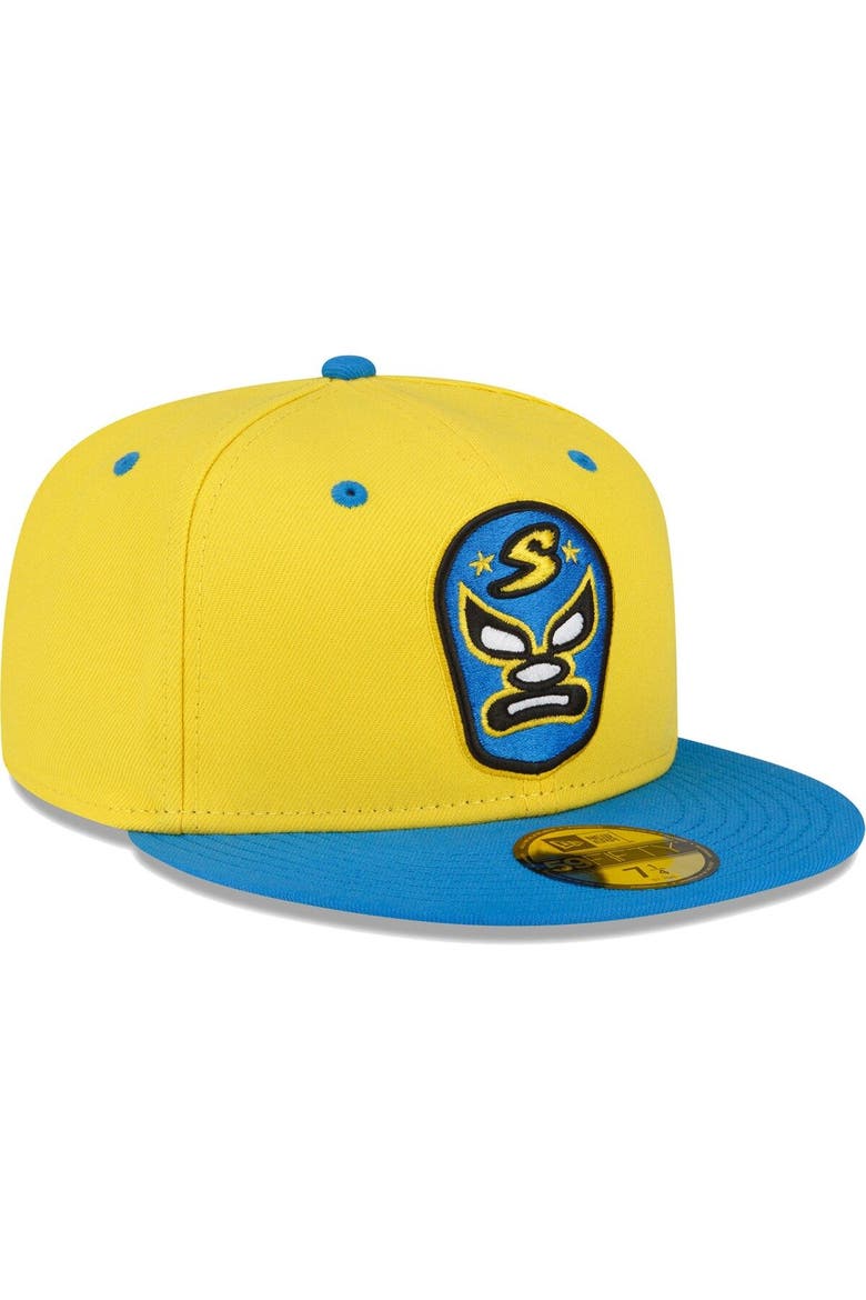 Men's New Era Yellow Sacramento River Cats Copa De La Diversion 59FIFTY Fitted Hat, Alternate, color, Yellow