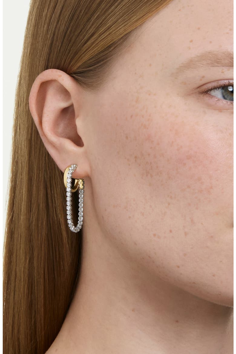 Hyperbola Hoop Earrings, Alternate, color, WHITE MIX