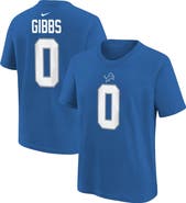 Nike Youth Nike Jahmyr Gibbs Blue Detroit Lions Player Name & Number T-Shirt