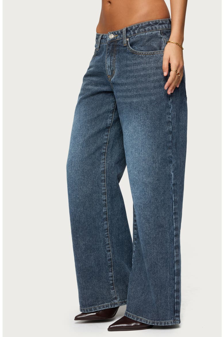 1980 Leopard Patch Low Rise Jeans, Alternate, color, BLUE