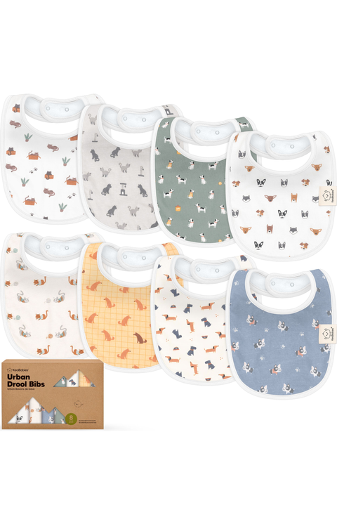 8-Pack Baby Drool Bibs