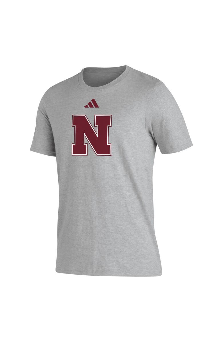adidas Men's adidas Gray Nebraska Huskers Primary Locker Logo Pre-Game AEROREADY T-Shirt, Alternate, color, 