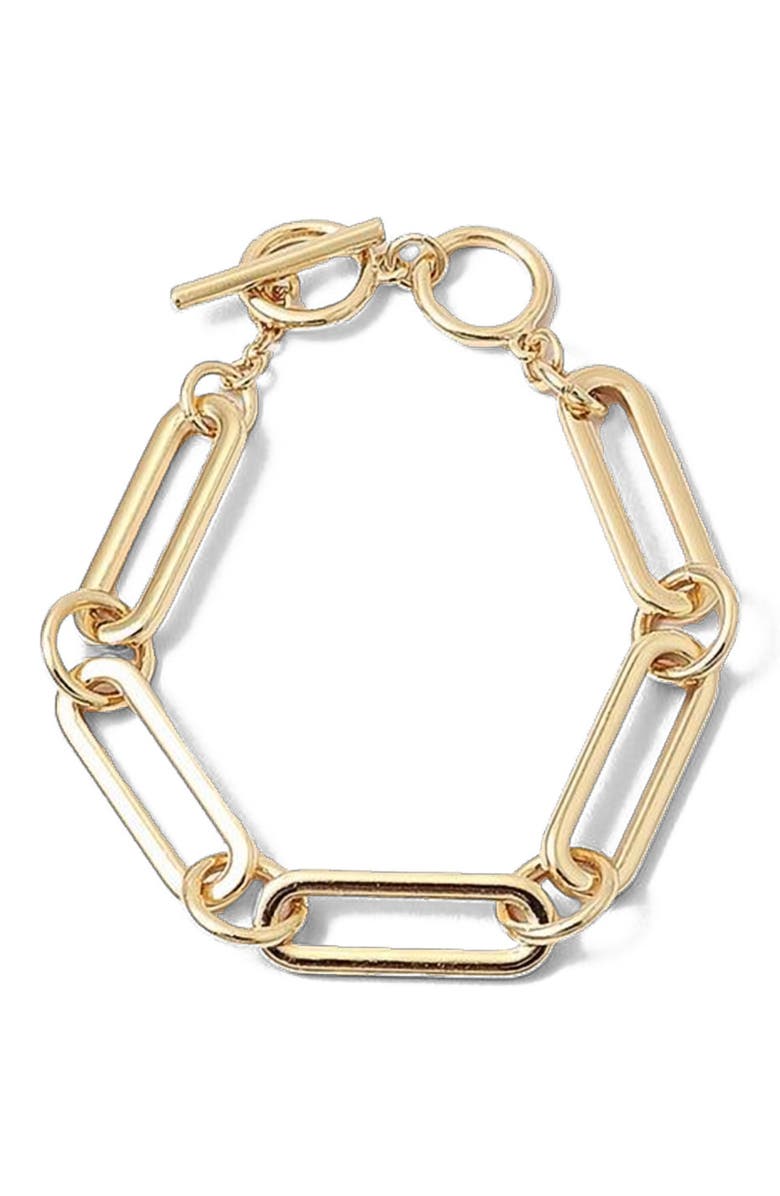 Erin McDermott Jewelry Lia Link Bracelet, Alternate, color, Gold