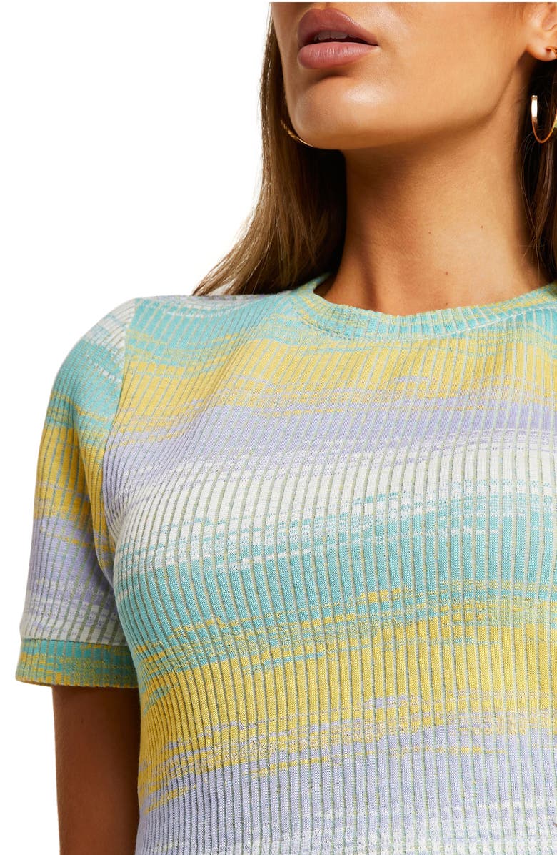River Island Space Dye Crop T-Shirt, Alternate, color, 