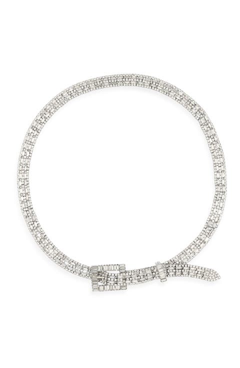 Crystal Mesh Chain Belt