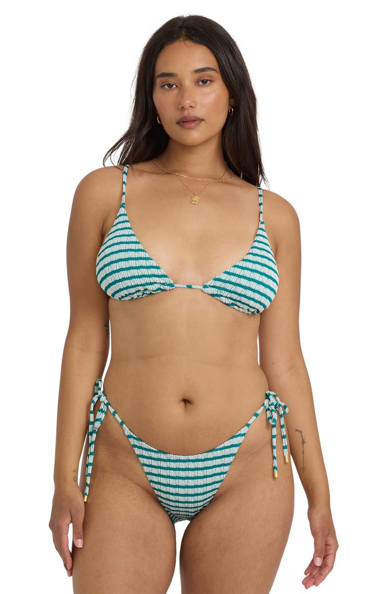 Billabong Wavey Daze Hike Side Tie Bikini Bottoms, Alternate, color, Deep Sea