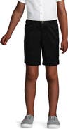 Lands' End Little Girls Slim Plain Front Blend Chino Shorts