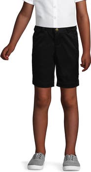 Lands' End Little Girls Slim Plain Front Blend Chino Shorts