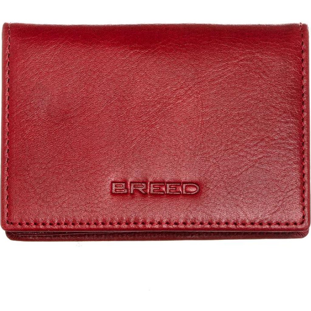 Breed Porter Bi Fold Wallet In Red
