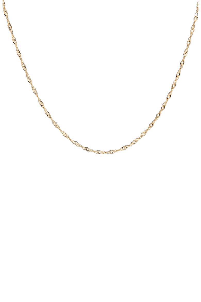 Singapore Chain Layering Necklace, Main, color, Gold
