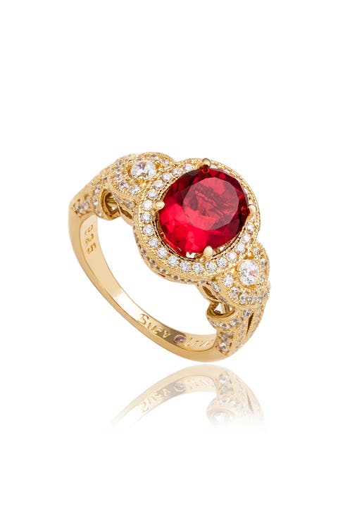 Pavé Cubic Zirconia Engagement Ring