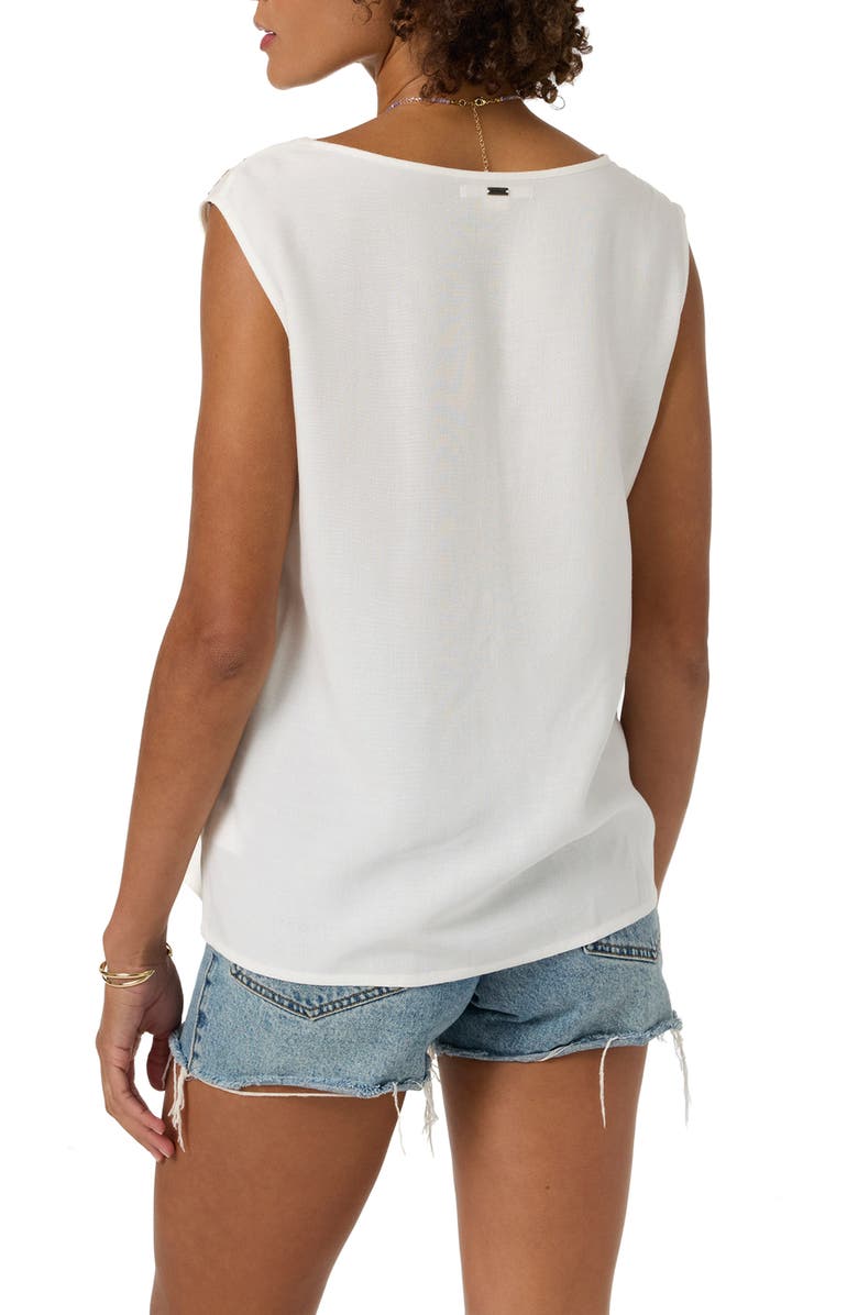 O'Neill Farren Embroidered Floral Sleeveless Top, Alternate, color, Tofu