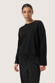 Soaked in Luxury Slspina Boxy Fit Tight Knit Pullover