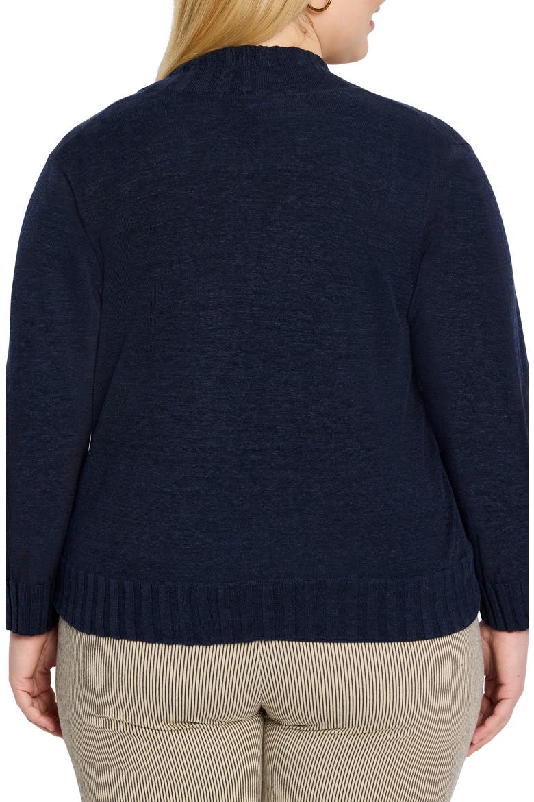 Linen Blend Bolero Cardigan, Alternate, color, DARK INDIGO