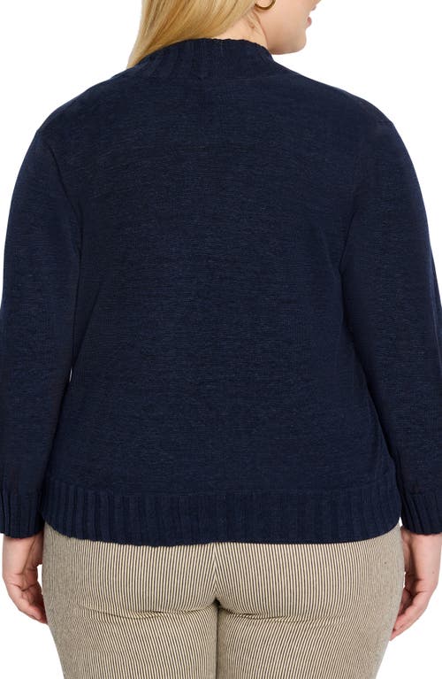 Nic + Zoe Nic+zoe Linen Blend Bolero Cardigan In Dark Indigo