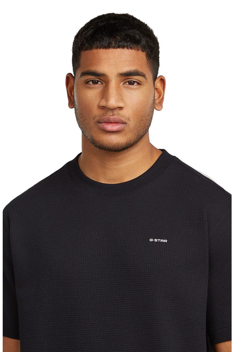 Regular Fit Waffle Stitch T-Shirt, Alternate, color, DARK BLACK
