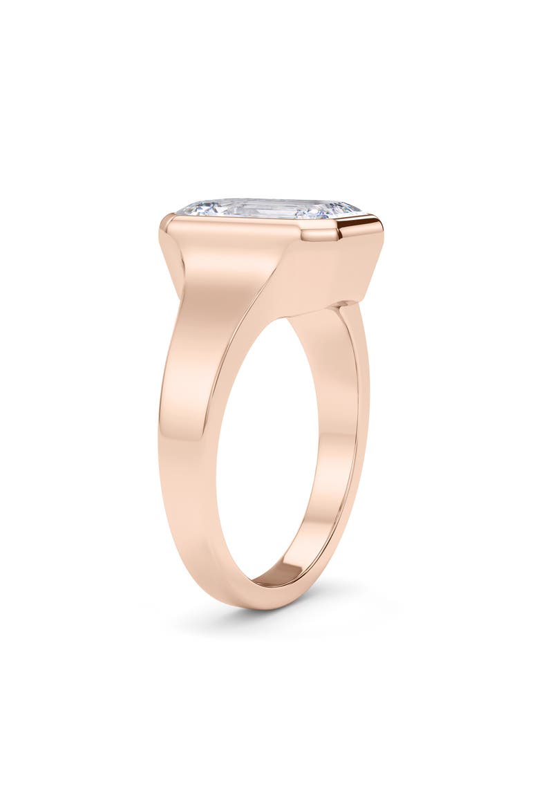Emerald Cut Cigar Lab Created Diamond Ring, Alternate, color, 2.00CTW 18K ROSE GOLD