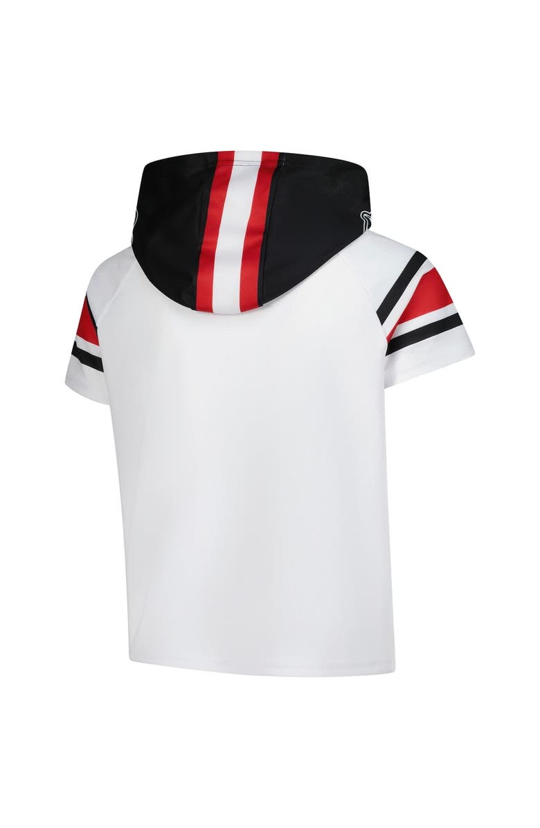 Under Armour Youth Under Armour White Wisconsin Badgers ArmourFuse Jersey Raglan Hooded T-Shirt, Alternate, color,