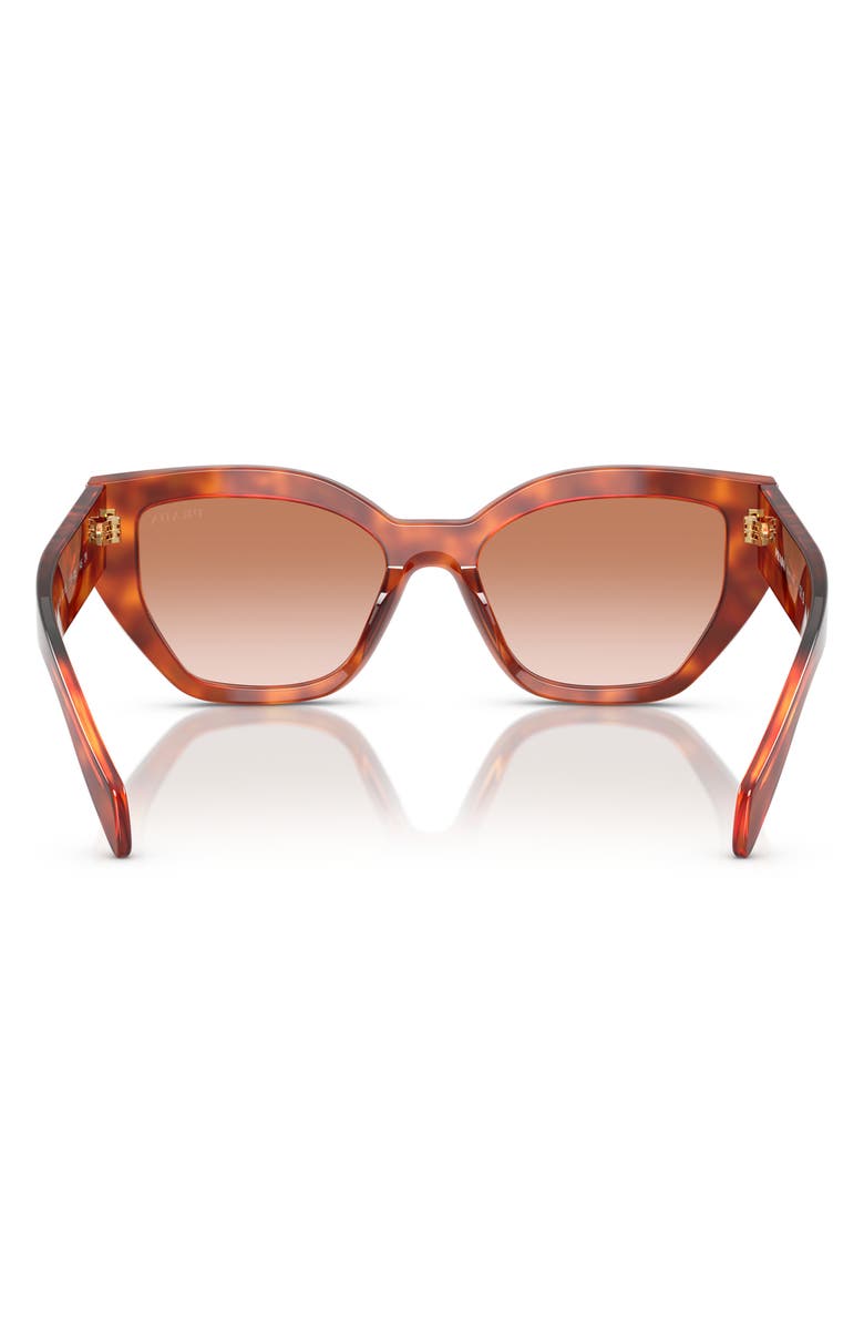 Prada 53mm Butterfly Polarized Sunglasses, Alternate, color, Brown Gradient