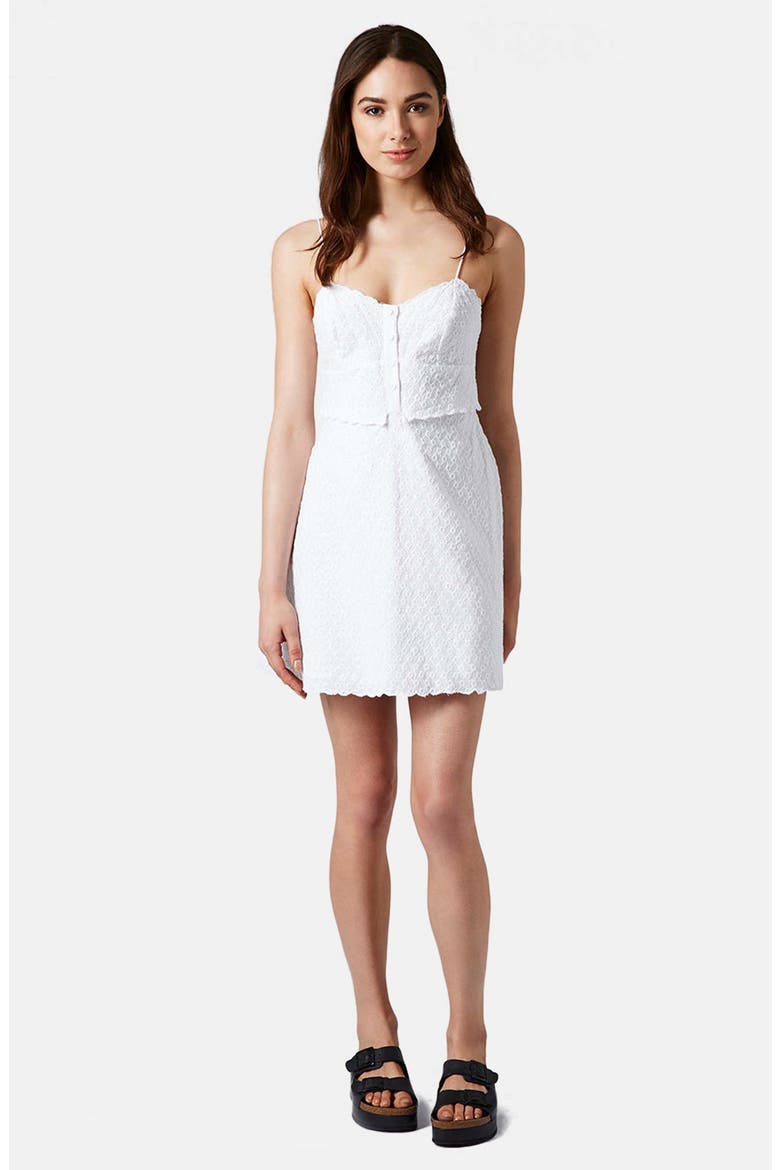 Cotton Eyelet Sundress, Alternate, color, WHITE