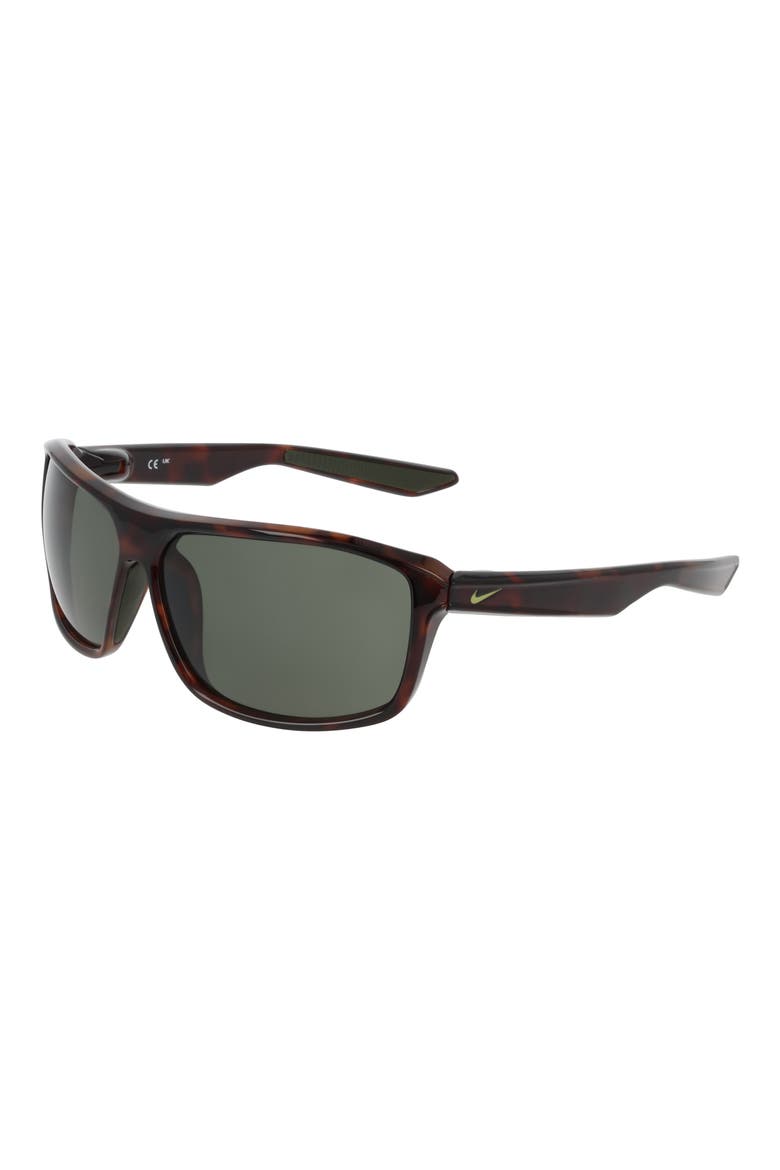 Premier Stride 63mm Rectangular Sunglasses, Alternate, color, TORTOISE / GREEN
