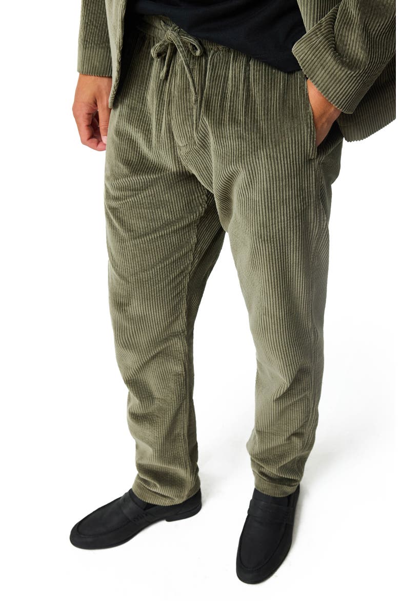 Halls Creek Corduroy Elastic Waist Pants, Alternate, color, PUTTY