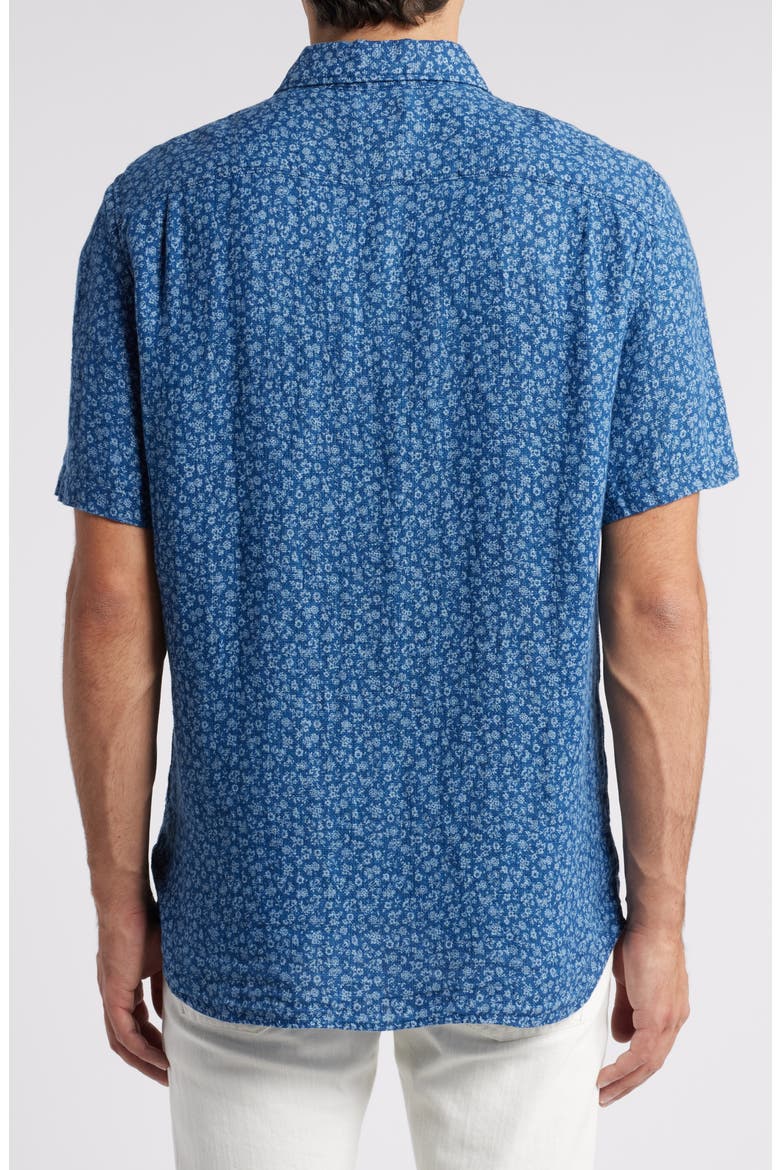 Laguna Short Sleeve Linen Shirt, Alternate, color, OCEANA DITSY