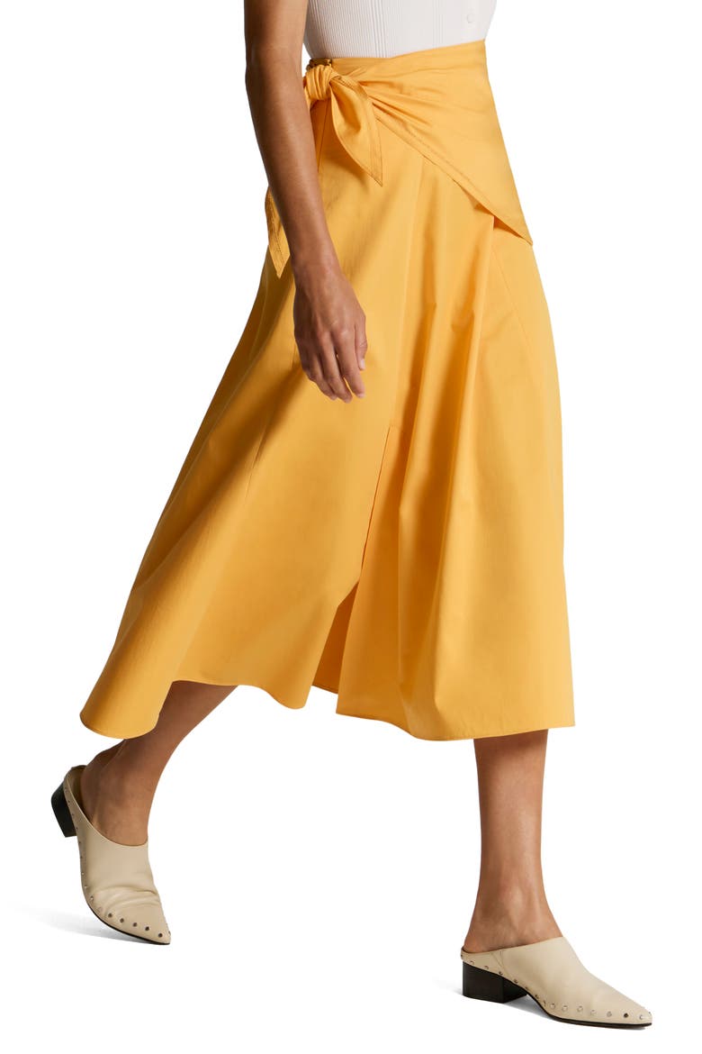 Scarf Tie Midi Skirt, Alternate, color, APRICOT