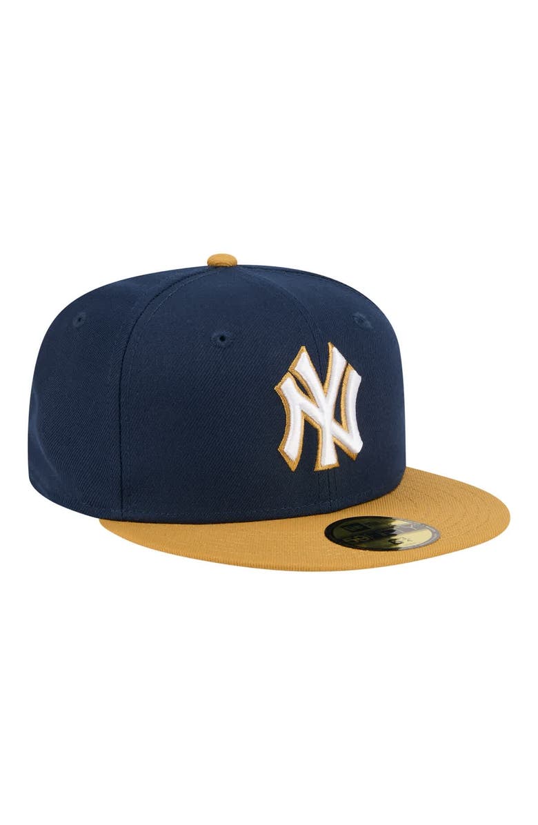 New Era Men's New Era Navy/Khaki New York Yankees Two-Tone Color Pack 59FIFTY Fitted Hat, Alternate, color, Navy