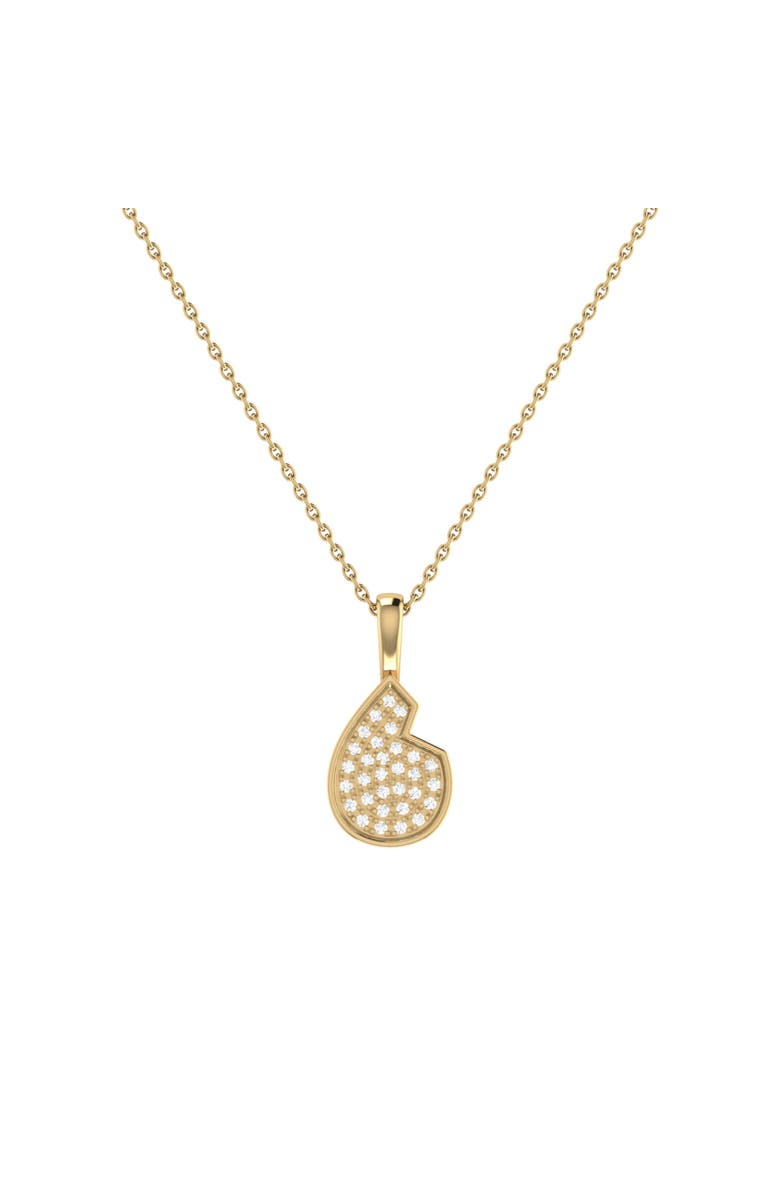 LuvMyJewelry Street Cycle Open Teardrop Silver Diamond Chain Pendant, Main, color, 14Kt Gold Vermeil On Sterling