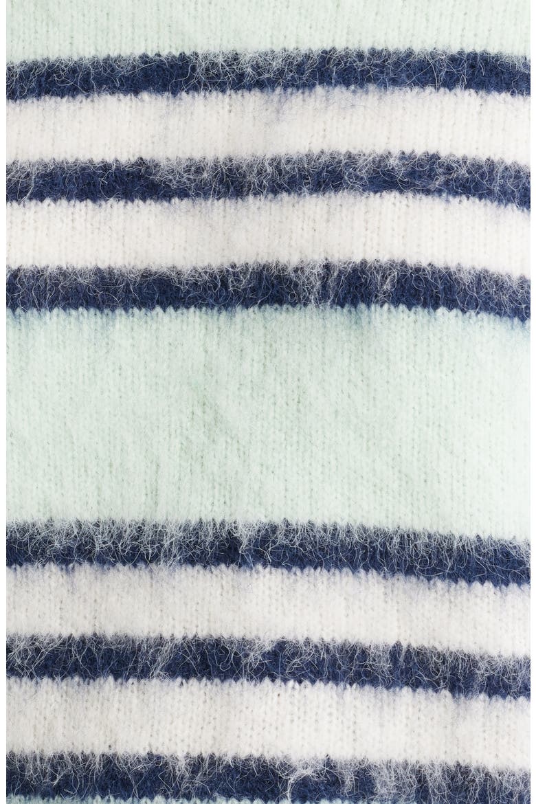 Stripe Crewneck Sweater, Alternate, color, MINT