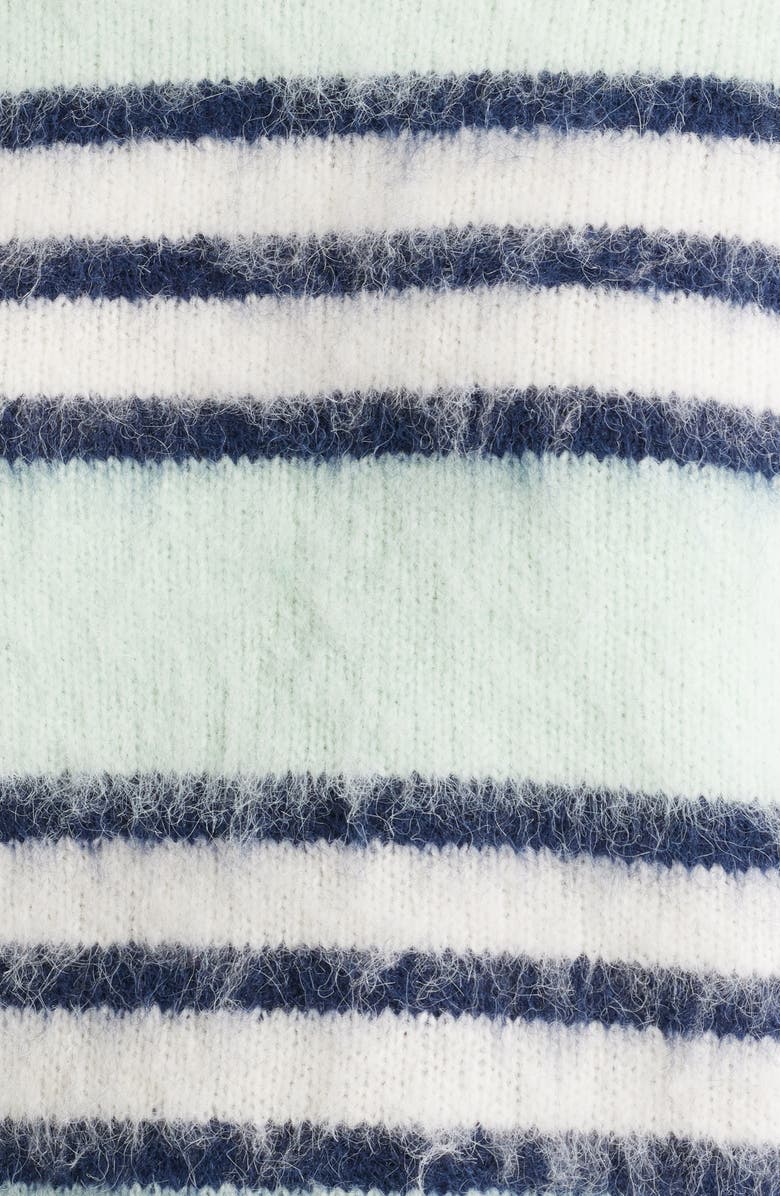 CITY BLUES Stripe Crewneck Sweater, Alternate, color, Mint