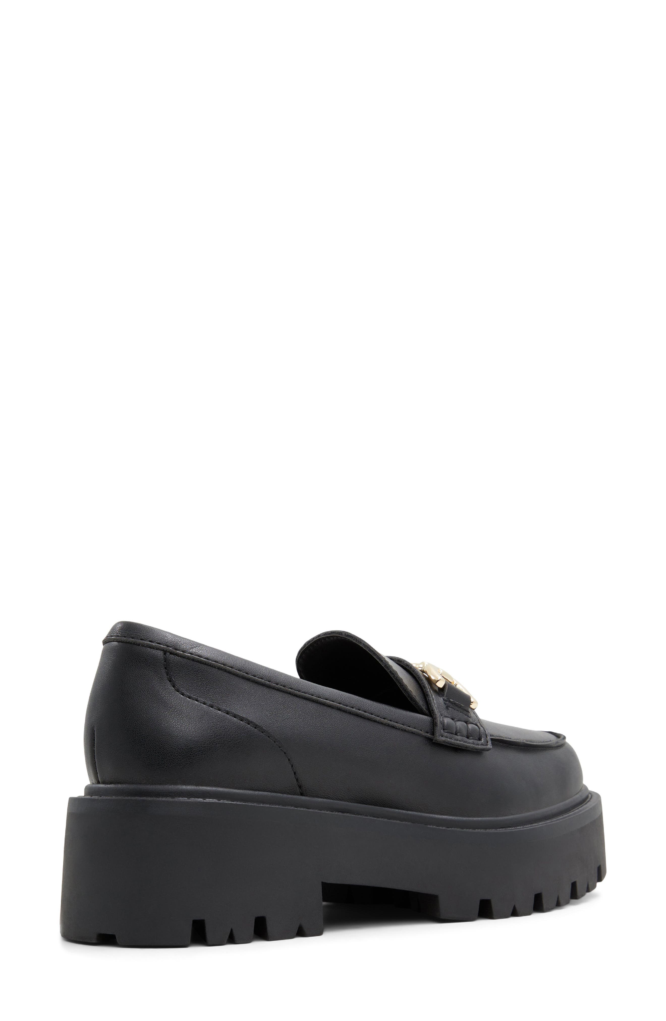 ALDO Oneameth Platform Lug Sole Loafer, Alternate, color, Black