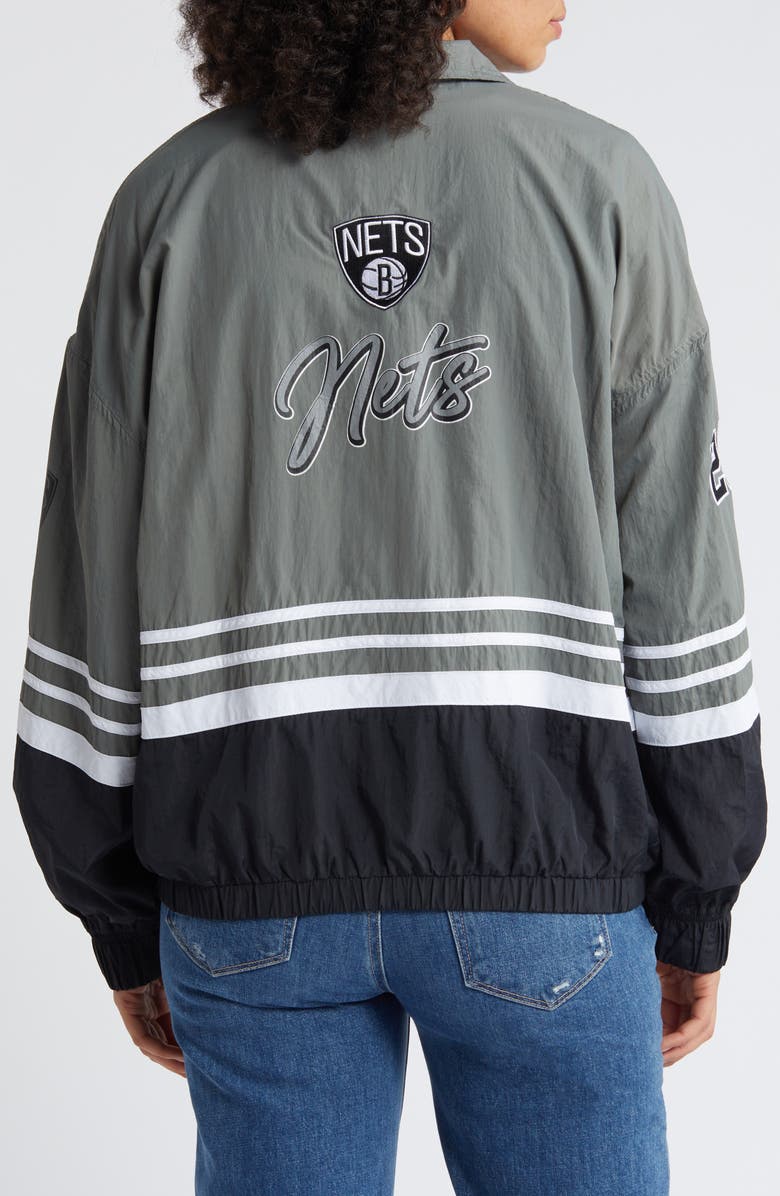 WEAR by Erin Andrews Women's WEAR by Erin Andrews Silver Brooklyn Nets Vintage Full-Zip Windbreaker, Alternate, color, Silver