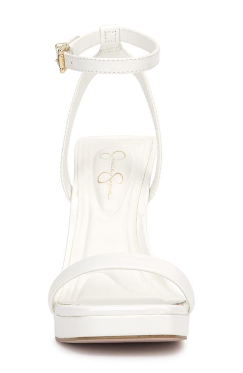 Jessica Simpson Adonia Ankle Strap Platform Sandal In Bright White