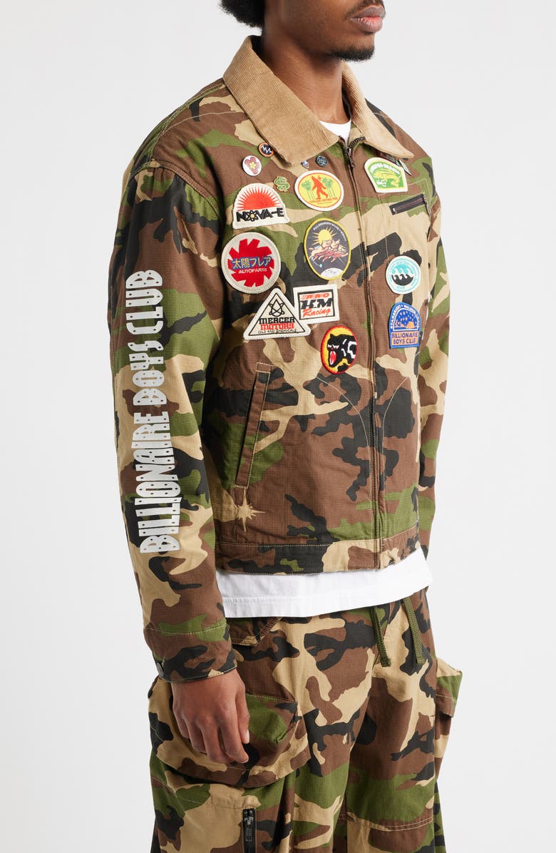 Billionaire Boys Club BB Starcast Camo Cotton Ripstop Jacket, Alternate, color, Kelp