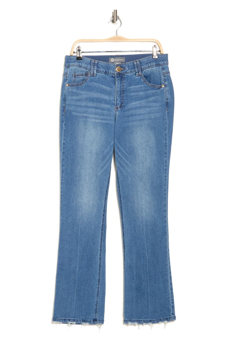 Distressed Hem Itty Bitty Bootcut Jeans, Alternate, color, MID BLUE