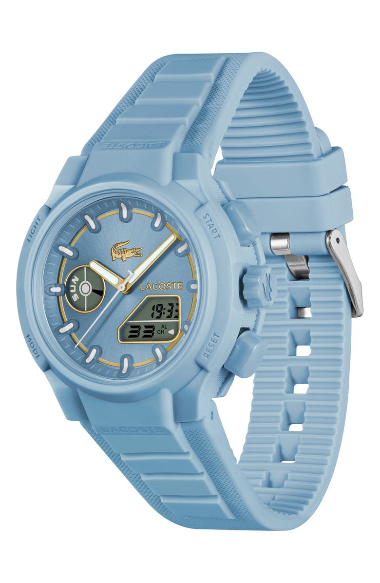Lacoste LC33 Silicone Strap Watch, 40mm, Alternate, color, Blue